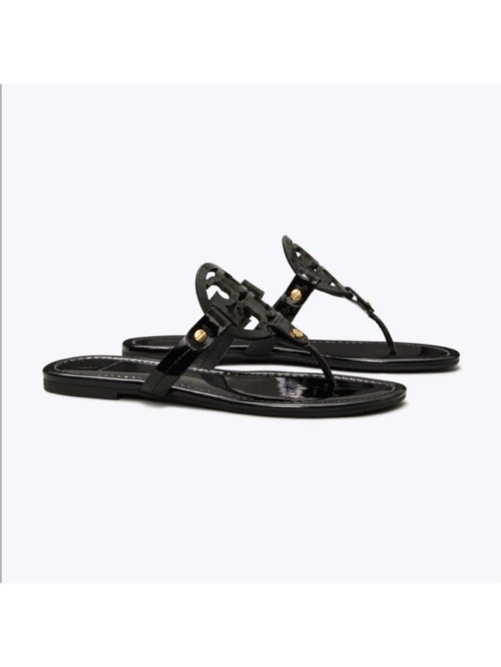 Tory Burch Miller Sandls Patent Leather black